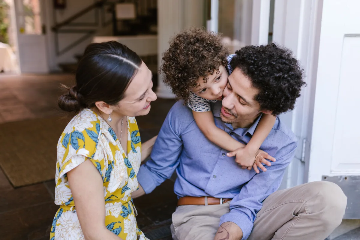 Family spending time together at home